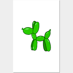 Green Balloon Dog Posters and Art